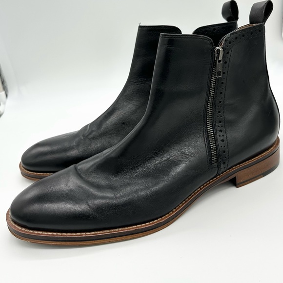 Johnston & Murphy Men's 11.5D Boots Black Zip Ankle - Picture 1 of 5